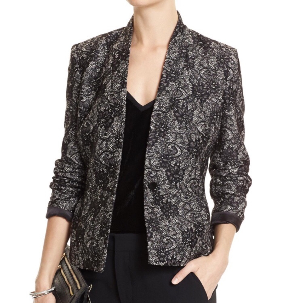 Banana Republic Lace Peplum Blazer Size 12